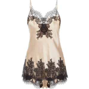 Satin Lace Nightdress — Nude