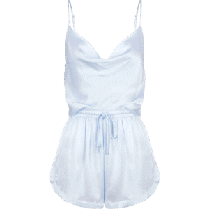 Satin Nightdress — Light Blue