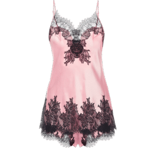 Satin Lace Nightdress — Pink